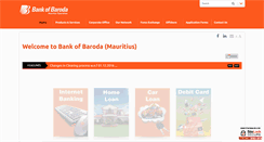 Desktop Screenshot of bankofbaroda-mu.com