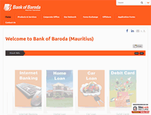Tablet Screenshot of bankofbaroda-mu.com